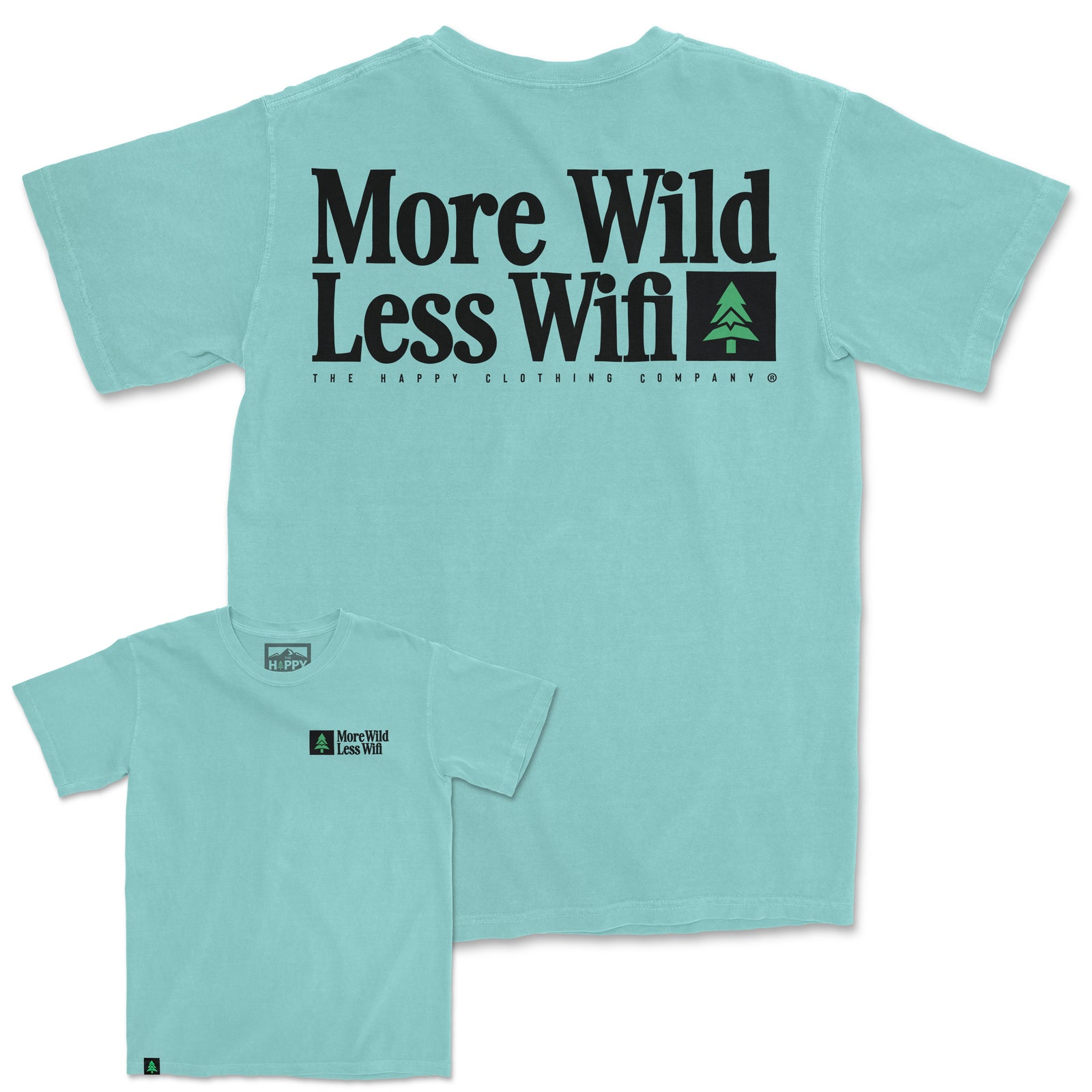 More Wild Less Wifi Nature-Dyed Tee - The Happy Clothing Company