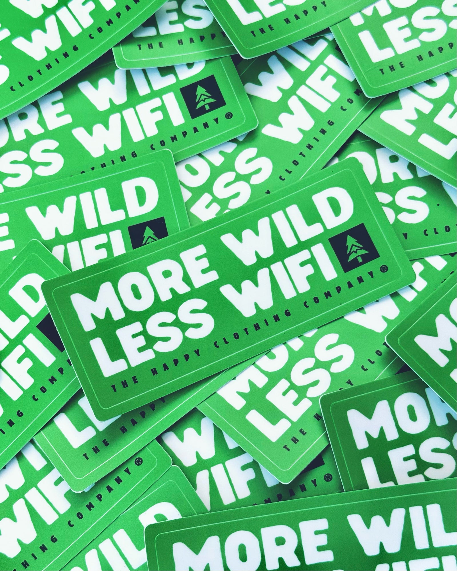 More Wild Less Wifi Sticker - The Happy Clothing Company