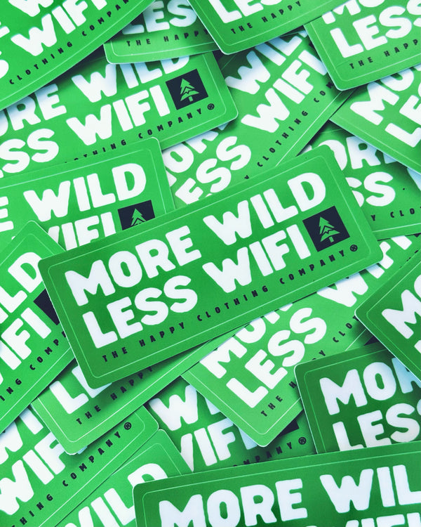 More Wild Less Wifi Sticker
