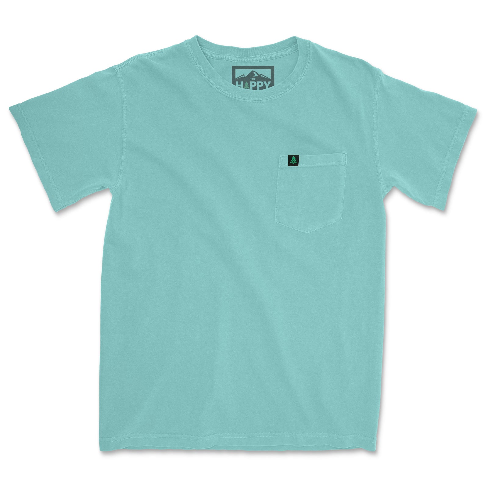 Pigment Dyed Mountain Tree Pocket T-Shirt - The Happy Clothing Company