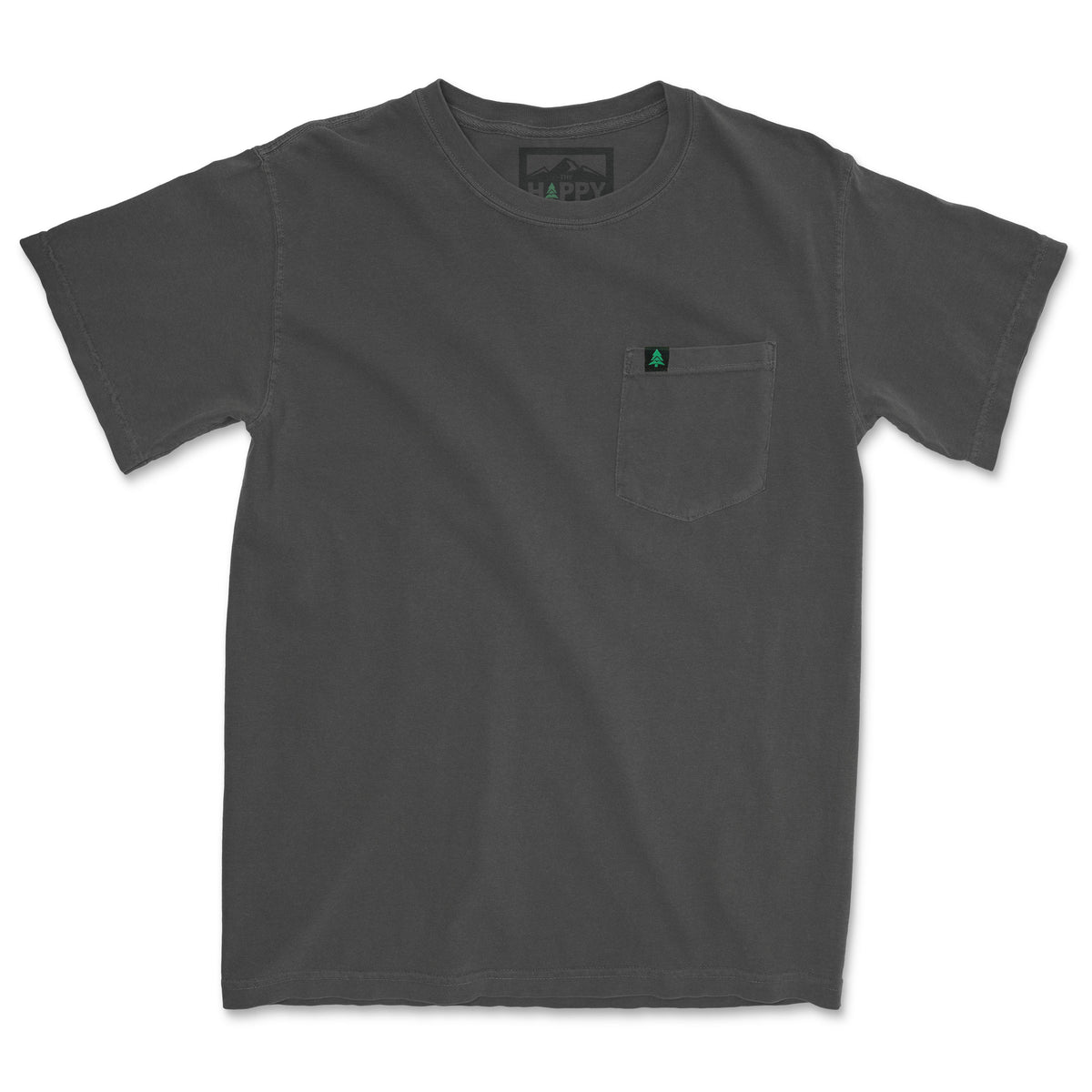 Pigment Dyed Mountain Tree Pocket T-Shirt - The Happy Clothing Company