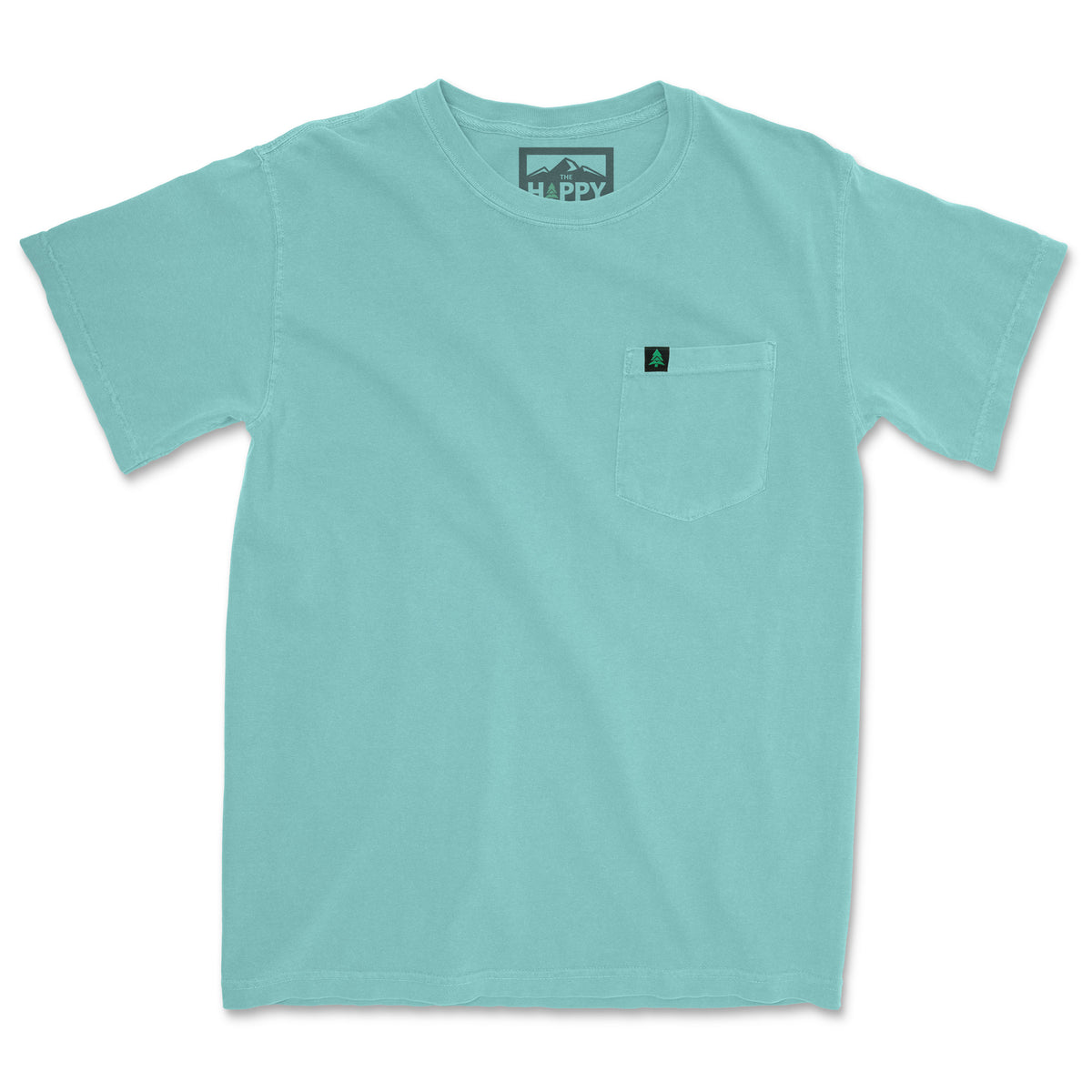 Pigment Dyed Mountain Tree Pocket T-Shirt - The Happy Clothing Company