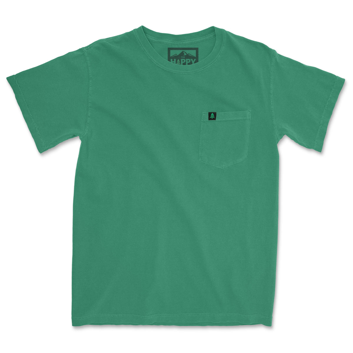 Pigment Dyed Mountain Tree Pocket T-Shirt - The Happy Clothing Company