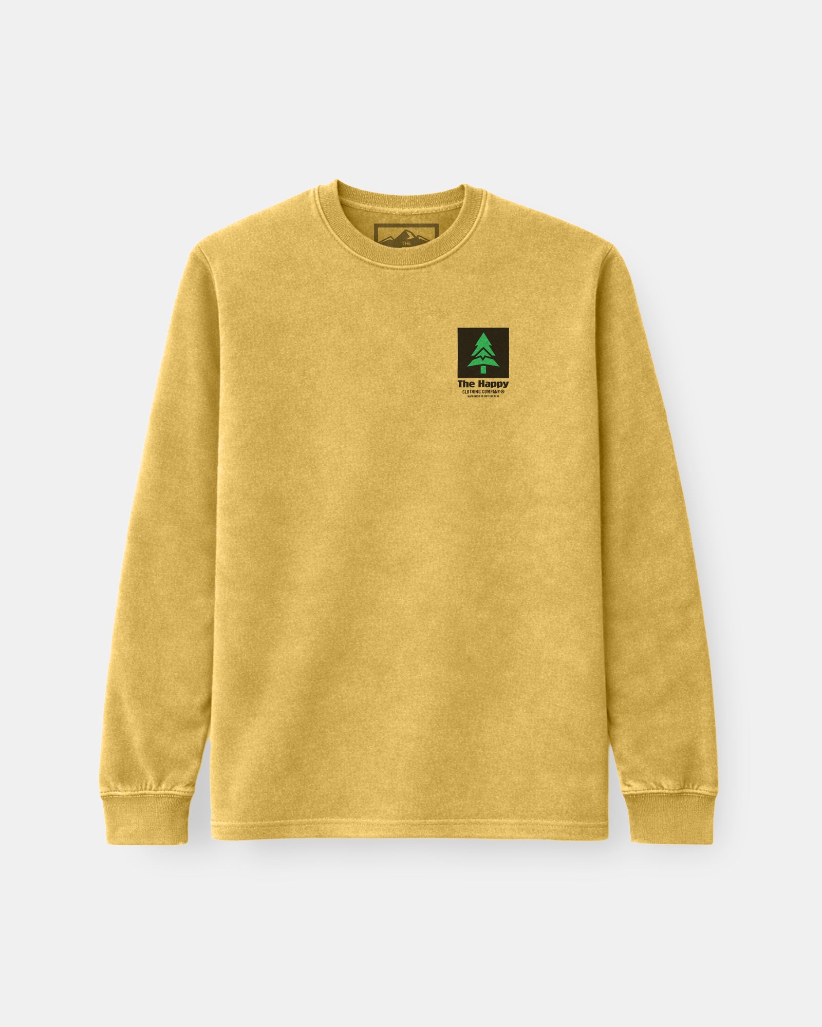 Mountain-Tree Label Nature-Dyed Long Sleeve - The Happy Clothing Company