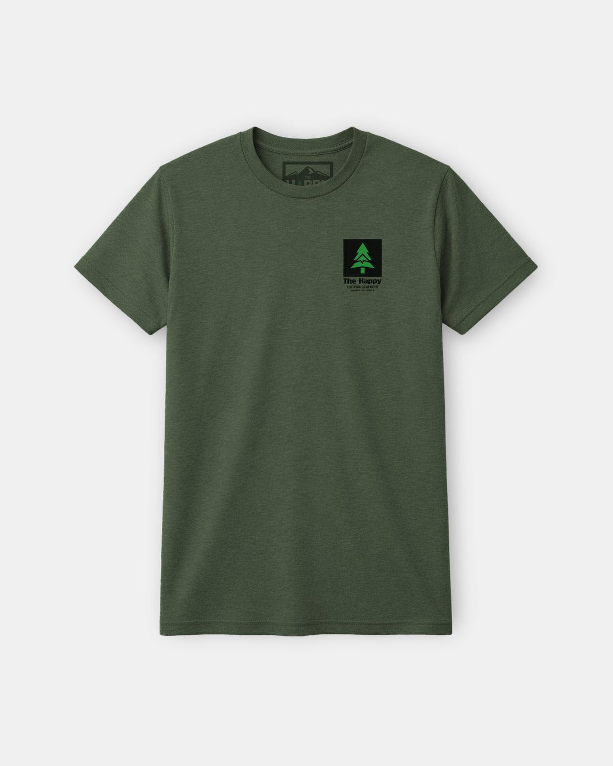 Mountain-Tree Happy Co Earth Tone Tee | Lightweight Blend | - The Happy Clothing Company