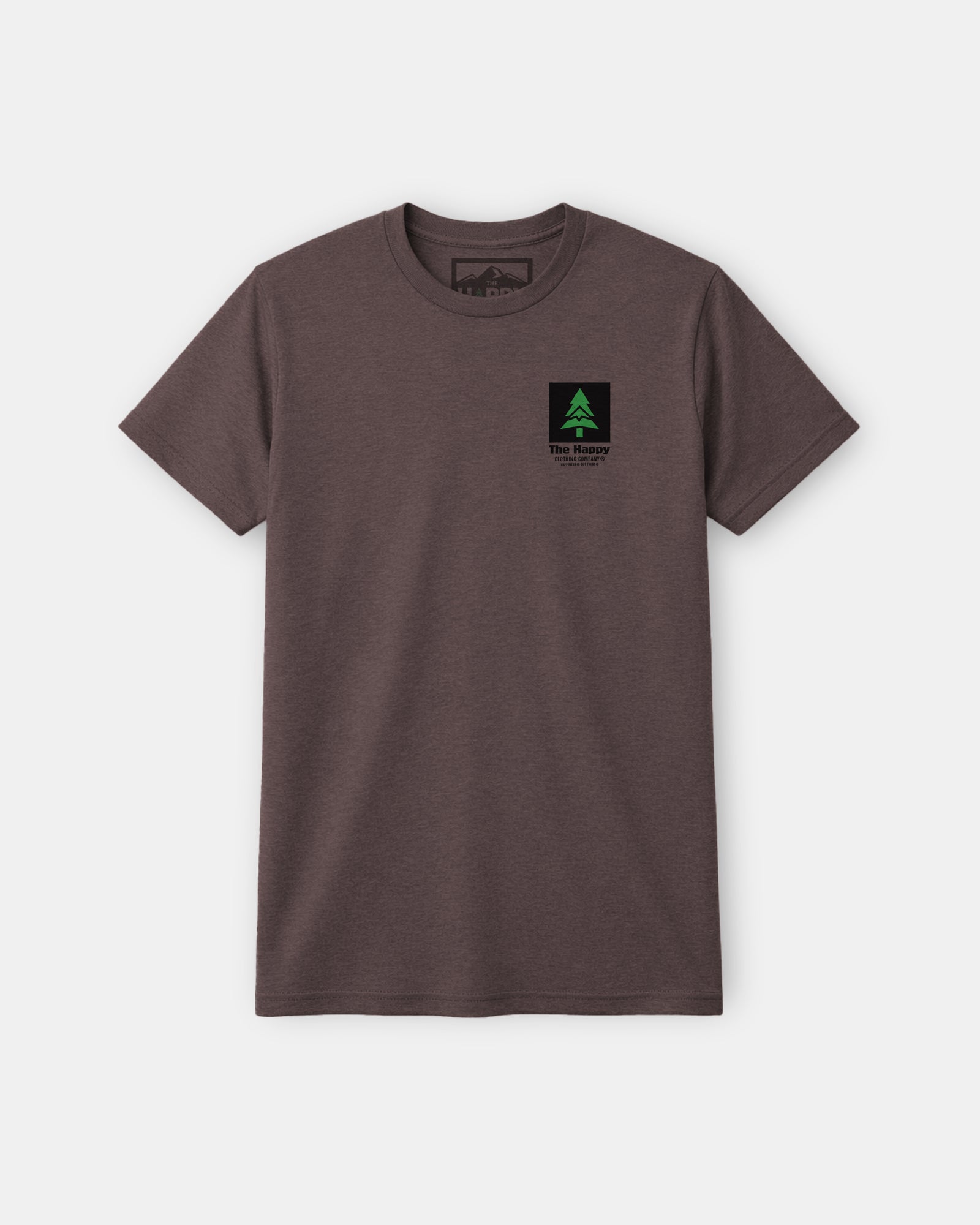 Mountain-Tree Happy Co Earth Tone Tee | Lightweight Blend | - The Happy Clothing Company