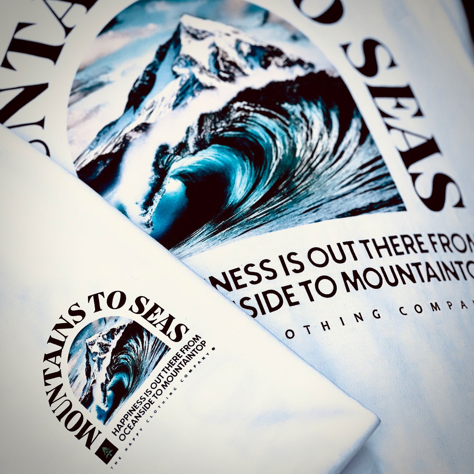 Mountains To Seas Vintage Tee | Oversized Heavyweight | - The Happy Clothing Company