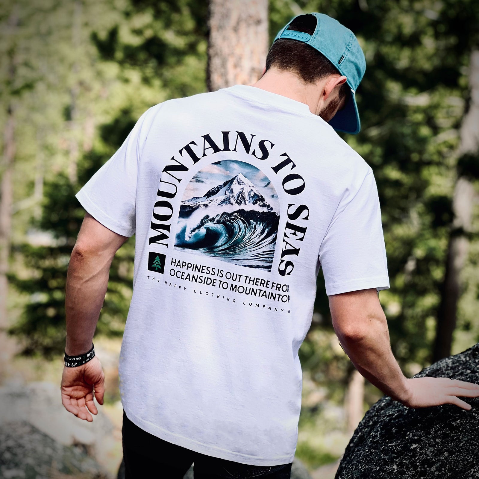 Mountains To Seas Vintage Tee | Oversized Heavyweight | - The Happy Clothing Company