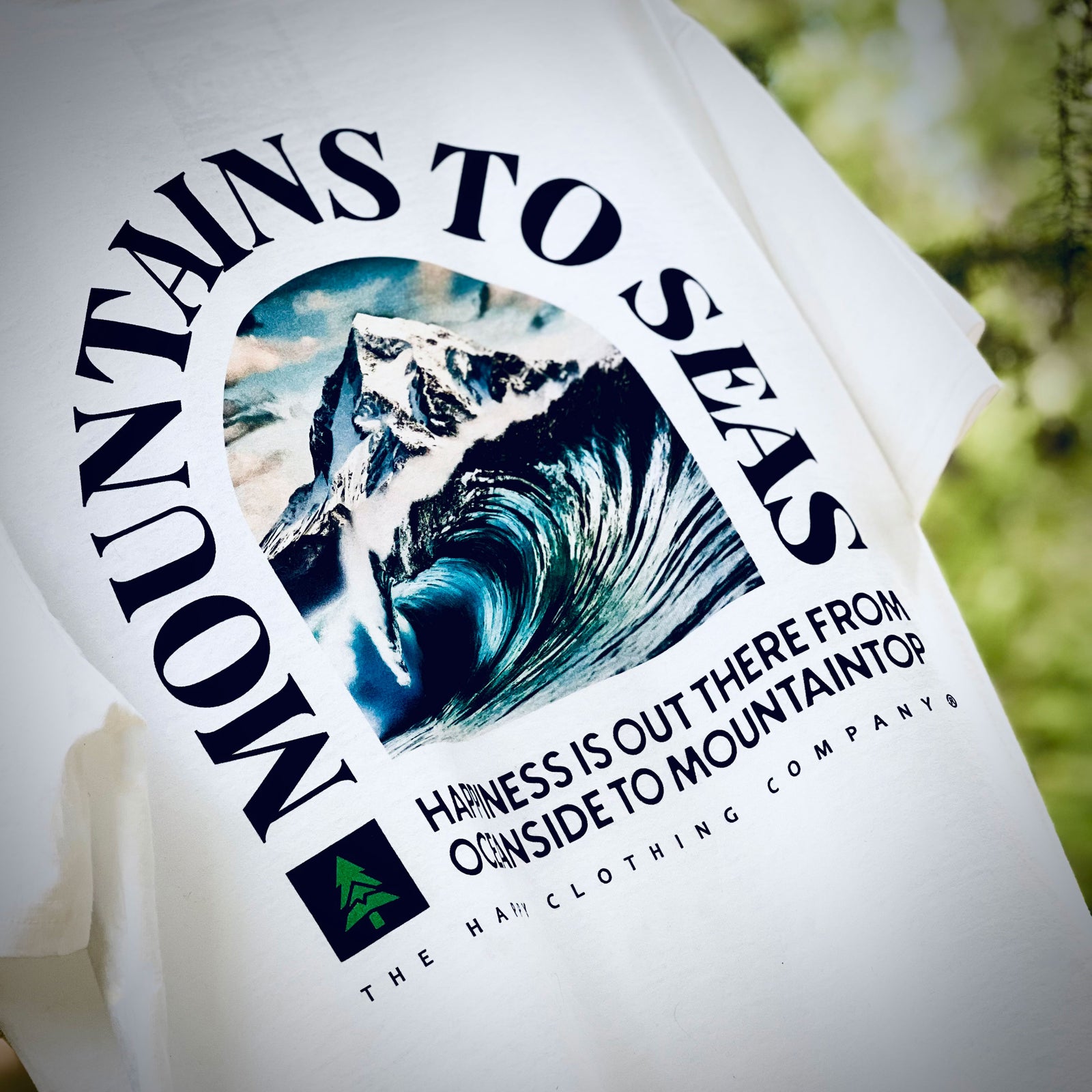 Mountains To Seas Vintage Tee | Oversized Heavyweight | - The Happy Clothing Company