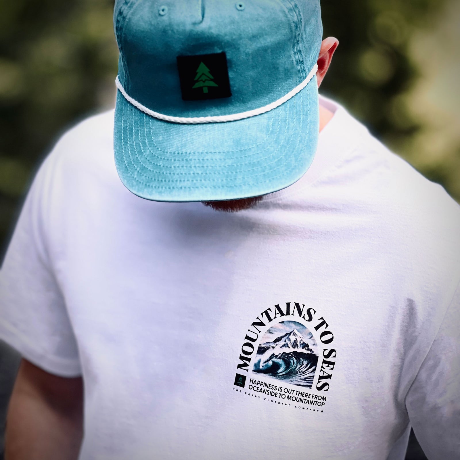 Mountains To Seas Vintage Tee | Oversized Heavyweight | - The Happy Clothing Company