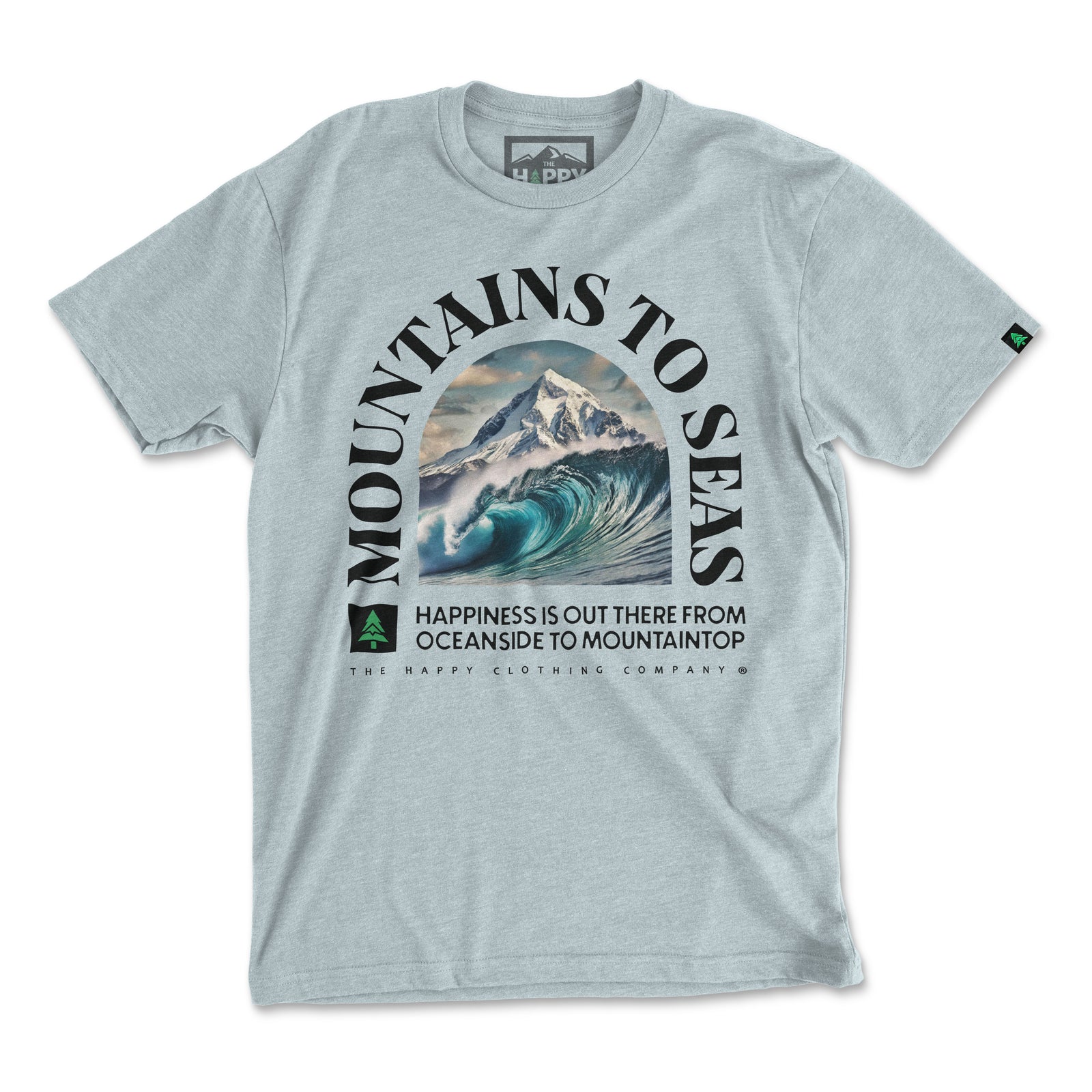 Mountains To Seas 'Explorer Tee' | Lightweight Blend | - The Happy Clothing Company