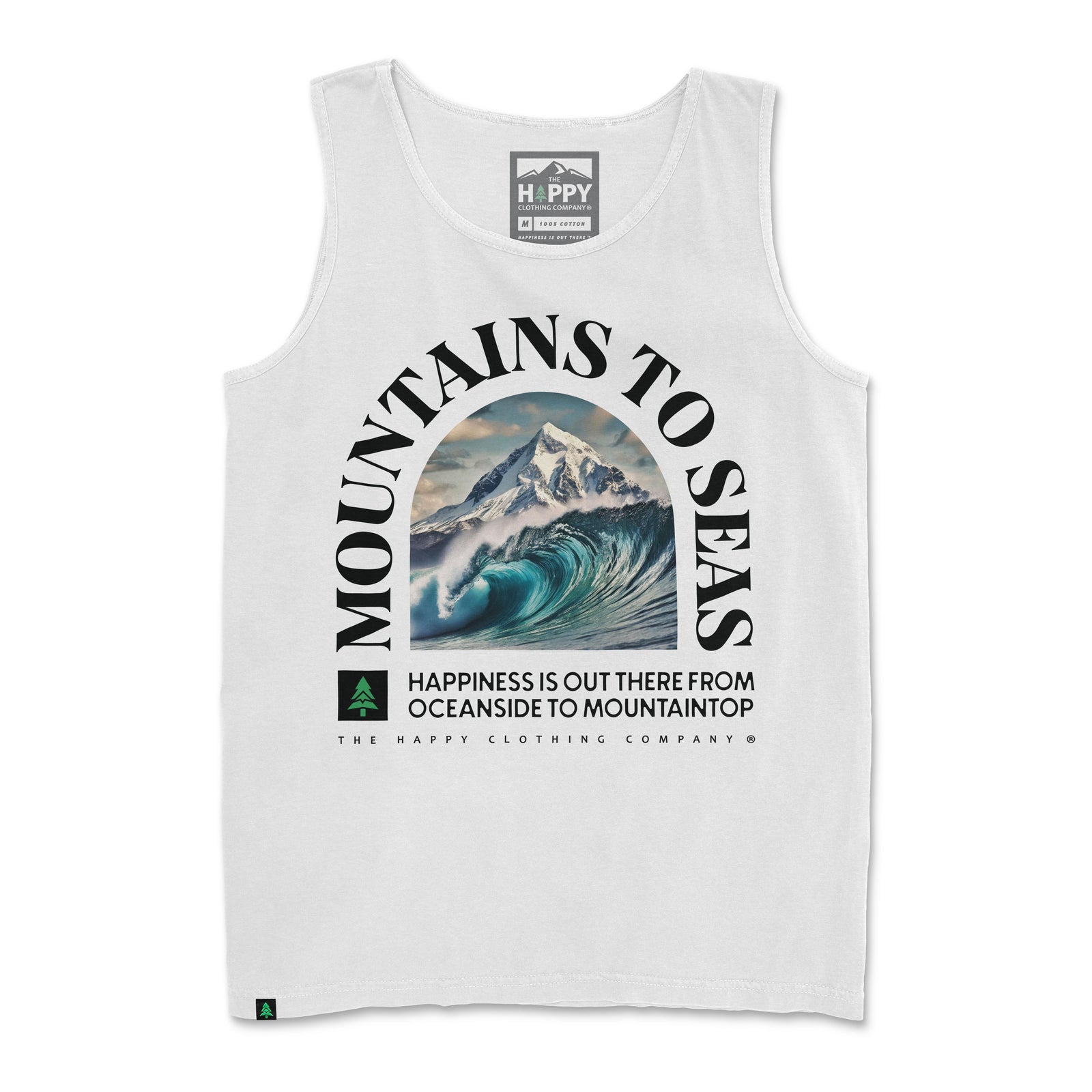 Mountains To Seas Pigment-Dyed Tank - The Happy Clothing Company