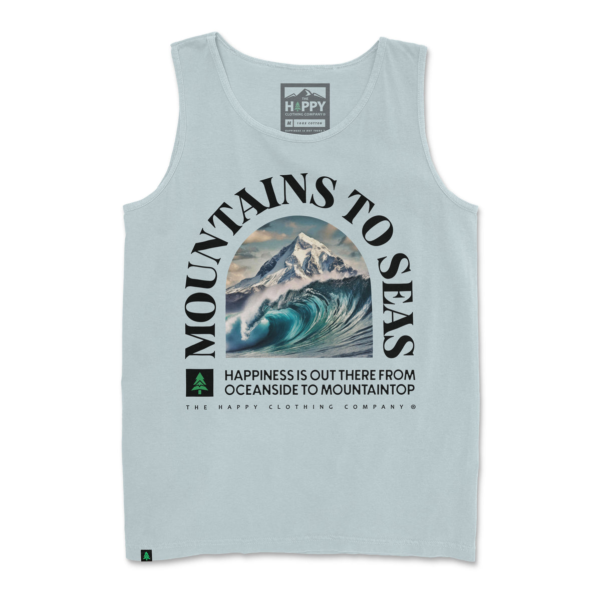 Mountains To Seas Pigment-Dyed Tank - The Happy Clothing Company