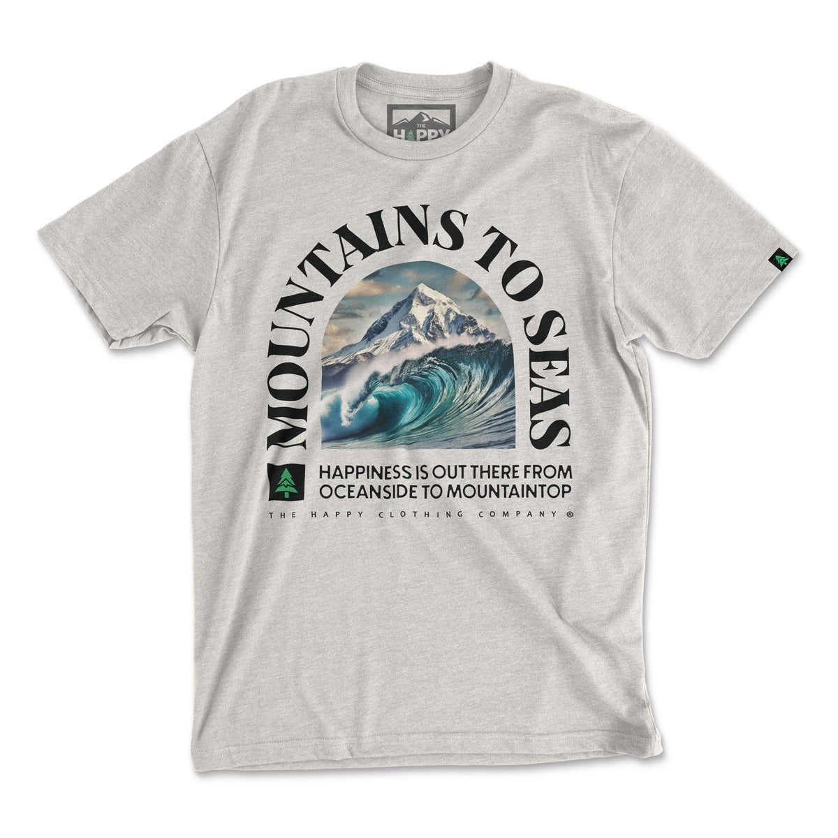 Mountains To Seas 'Explorer Tee' | Lightweight Blend | - The Happy Clothing Company