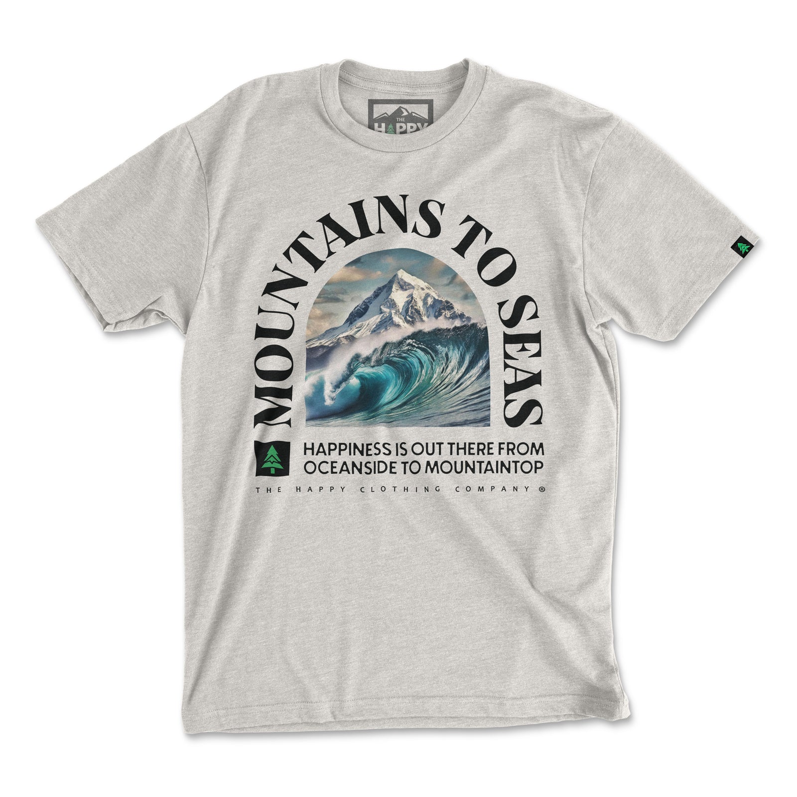 Mountains To Seas 'Explorer Tee' | Lightweight Blend | - The Happy Clothing Company