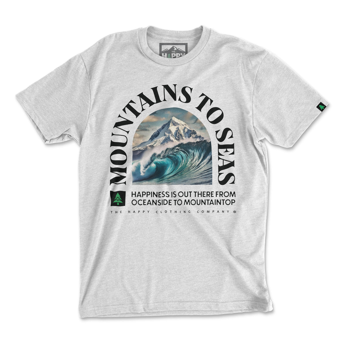Mountains To Seas 'Explorer Tee' | Lightweight Blend | - The Happy Clothing Company