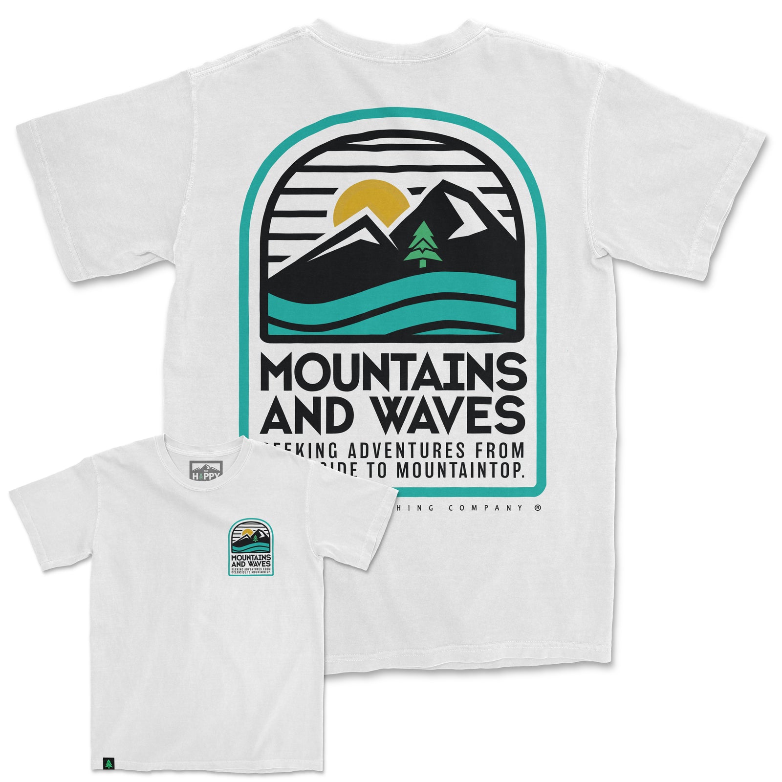 Mountains and Waves Nature-Dyed Tee - The Happy Clothing Company