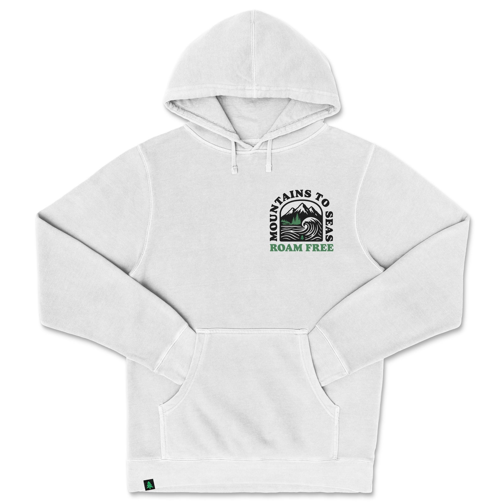 Mountains To Seas Nature-Dyed Unisex Hoodie - The Happy Clothing Company