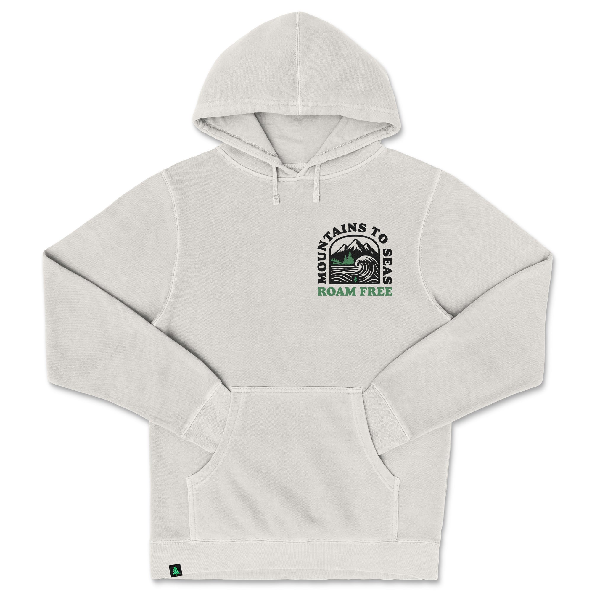 Mountains To Seas Nature-Dyed Unisex Hoodie - The Happy Clothing Company