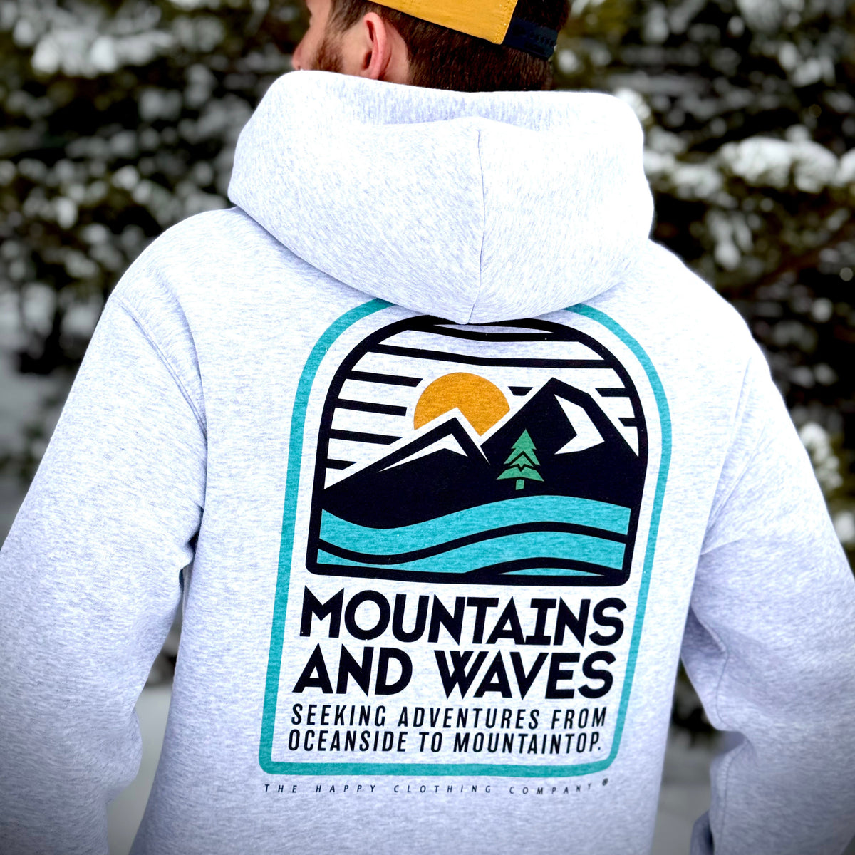 Mountains and Waves Unisex Relaxed Hoodie - The Happy Clothing Company