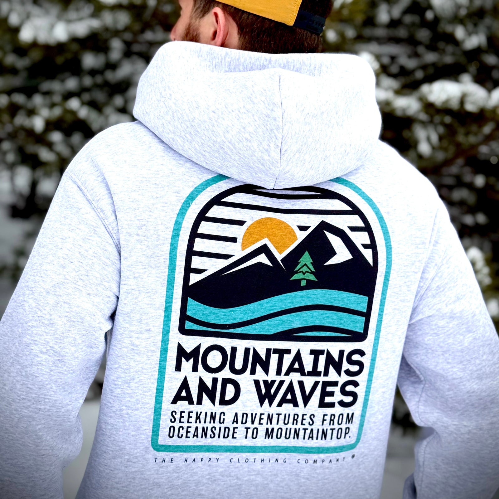 Mountains and Waves Unisex Relaxed Hoodie - The Happy Clothing Company