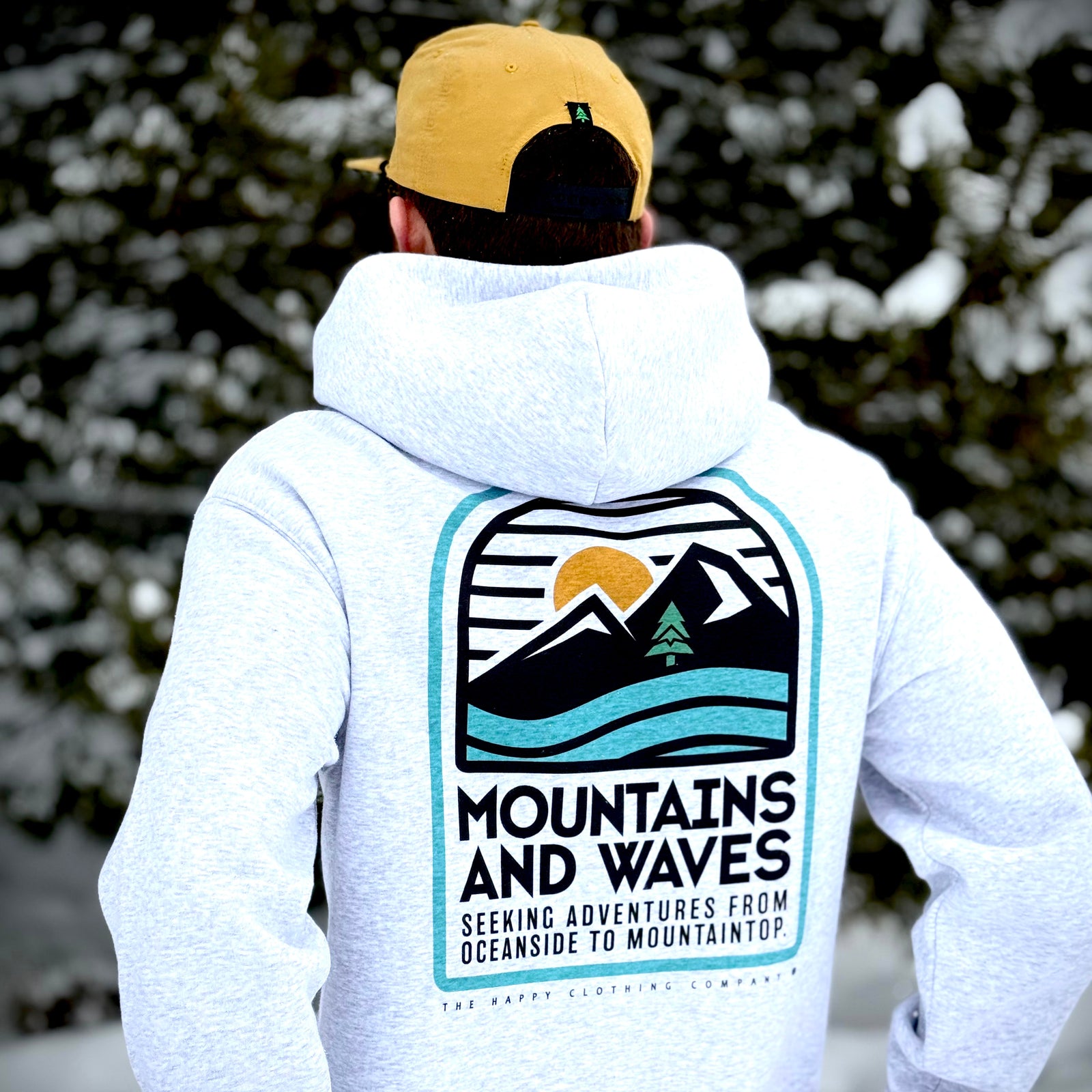 Mountains and Waves Unisex Relaxed Hoodie - The Happy Clothing Company