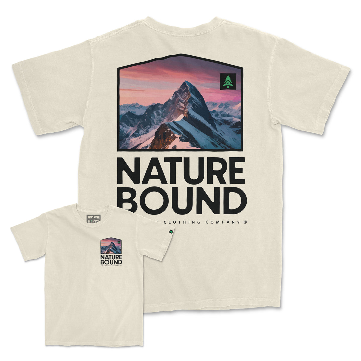 Nature Bound Vintage Tee | Oversized Heavyweight | - The Happy Clothing Company