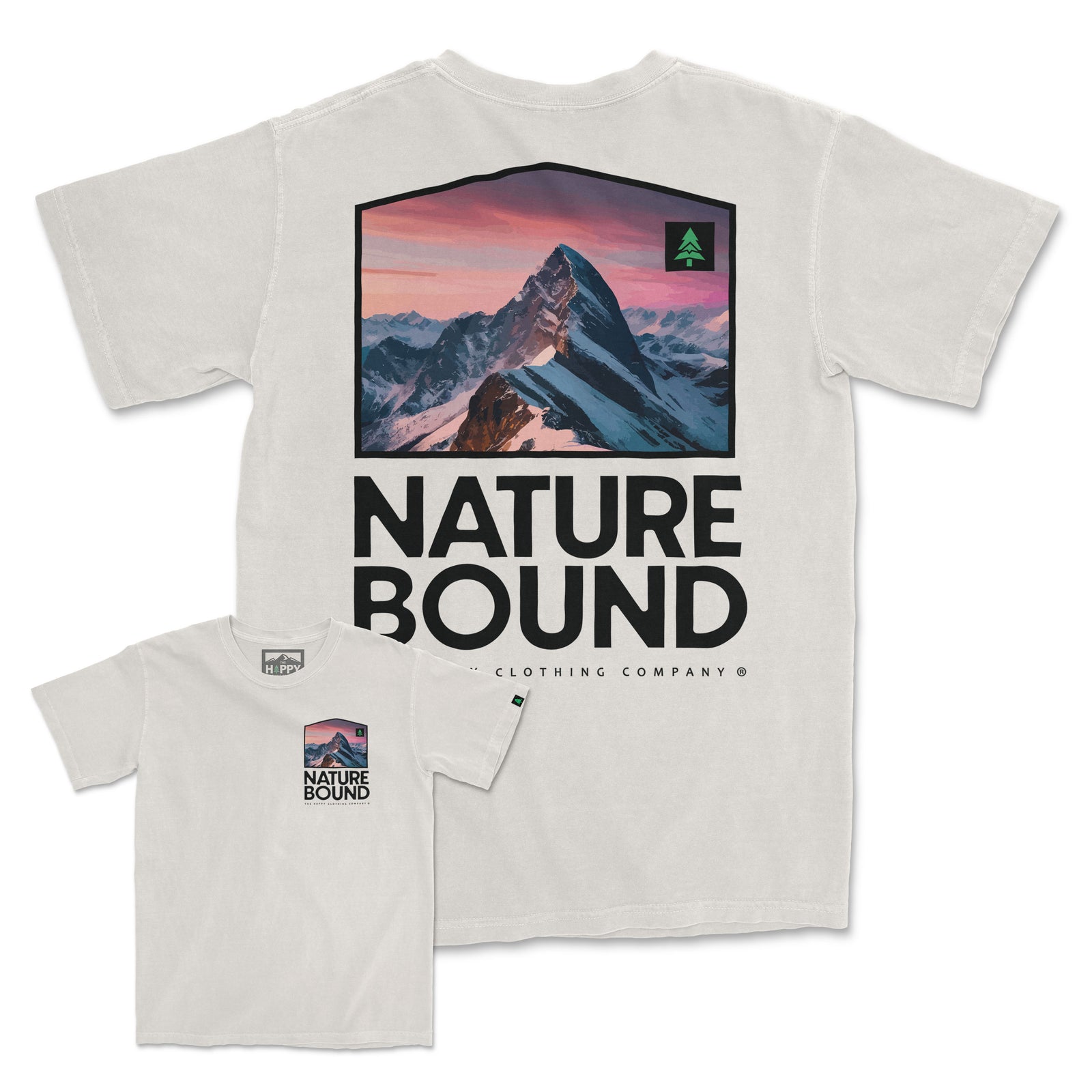 Nature Bound Vintage Tee | Oversized Heavyweight | - The Happy Clothing Company