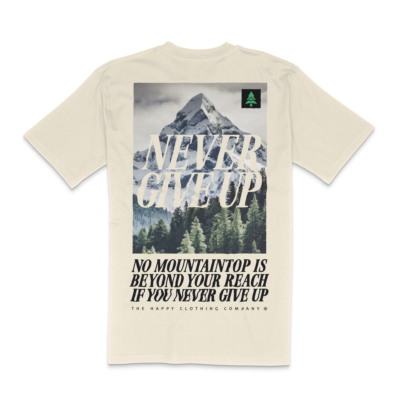 Never Give Up 'Lifestyle Tee' | Premium Heavyweight | - The Happy Clothing Company