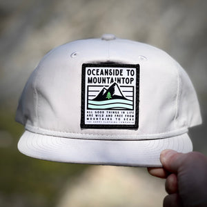 Oceanside To Mountaintop 5 Panel Vintage Cap with Rope