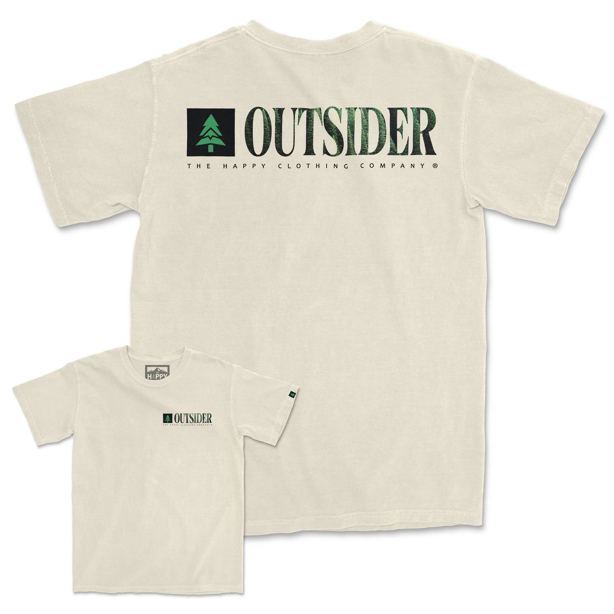 Outsider Vintage Tee | Oversized Heavyweight | - The Happy Clothing Company