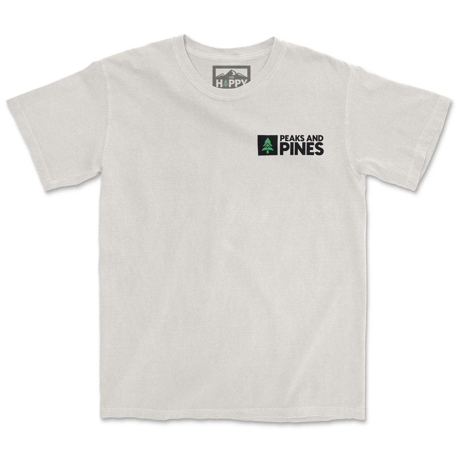 Peaks and Pines Back Print 'Vintage Tee' | Oversized Heavyweight | - The Happy Clothing Company