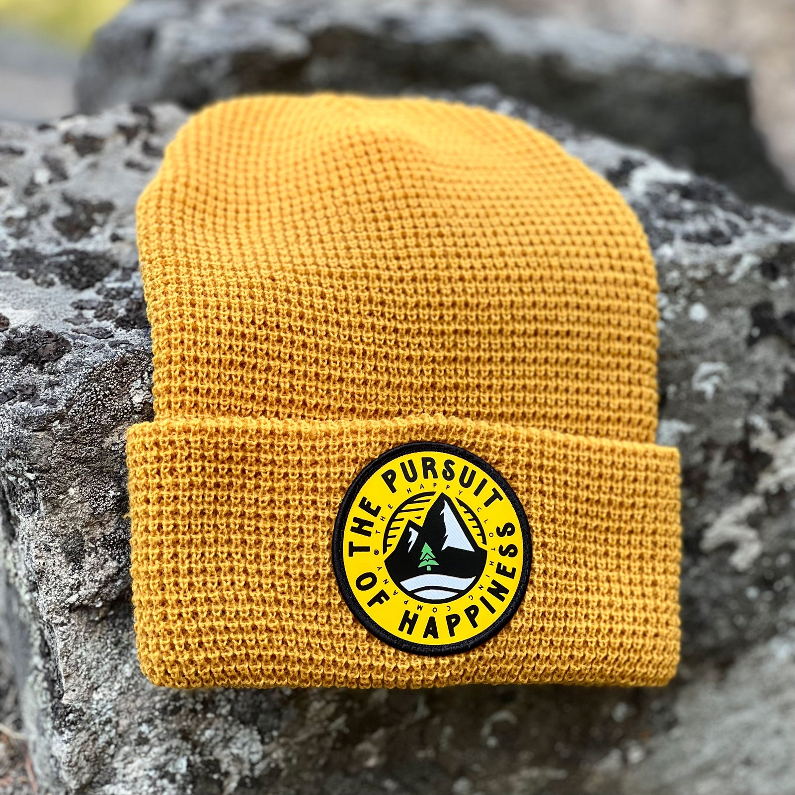 The Pursuit Of Happiness Waffle Cuffed Beanie