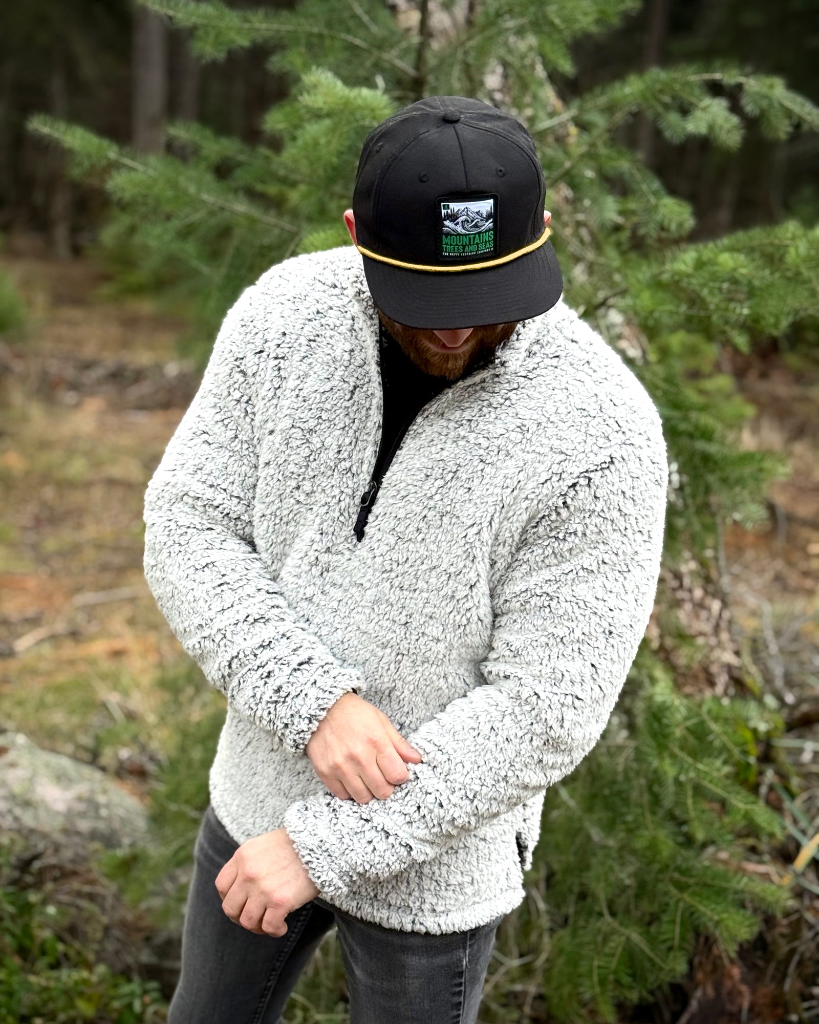 Men's Branded Quarter Zip Sherpa - The Happy Clothing Company