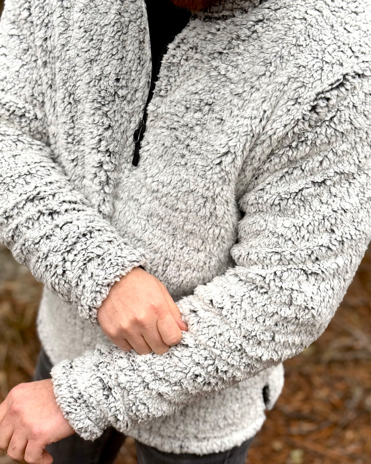 Men's Branded Quarter Zip Sherpa