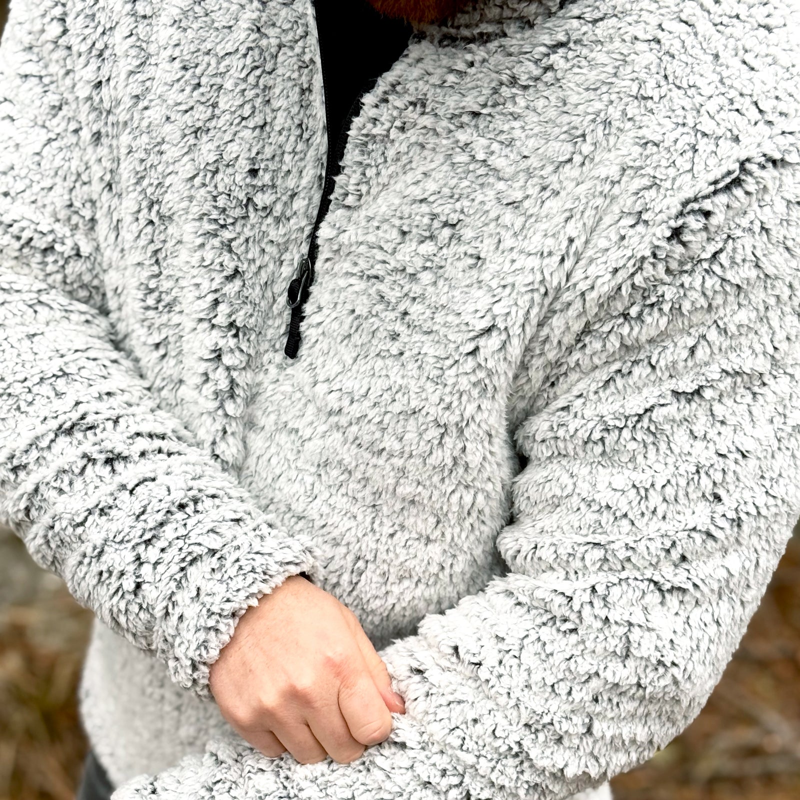 Men's Branded Quarter Zip Sherpa