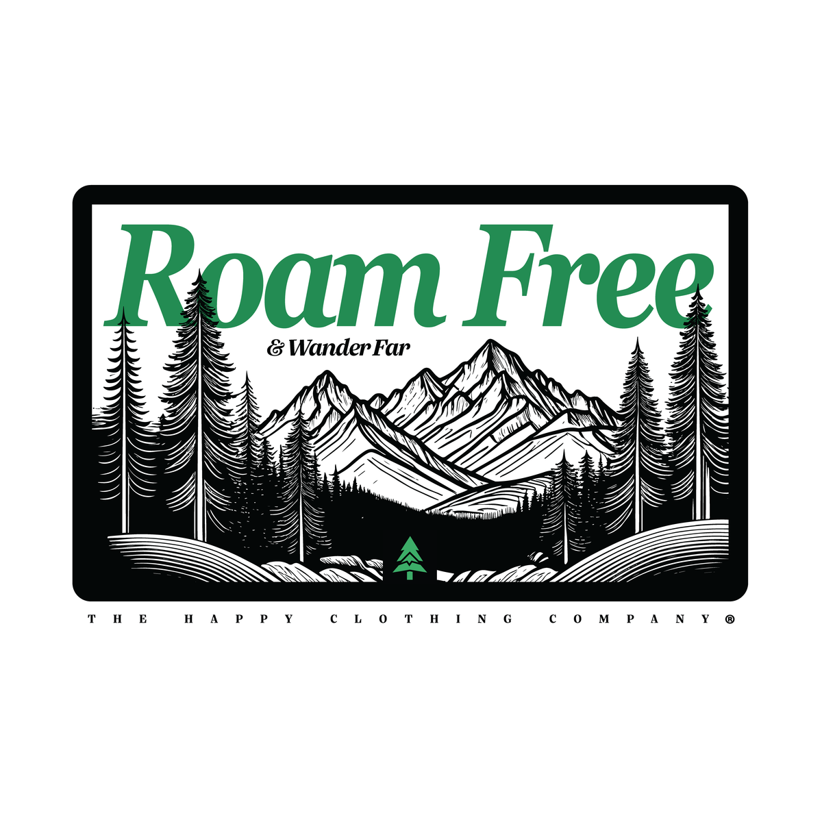 Roam Free & Wander Far Back Print Pigment-Dyed Tee - The Happy Clothing Company