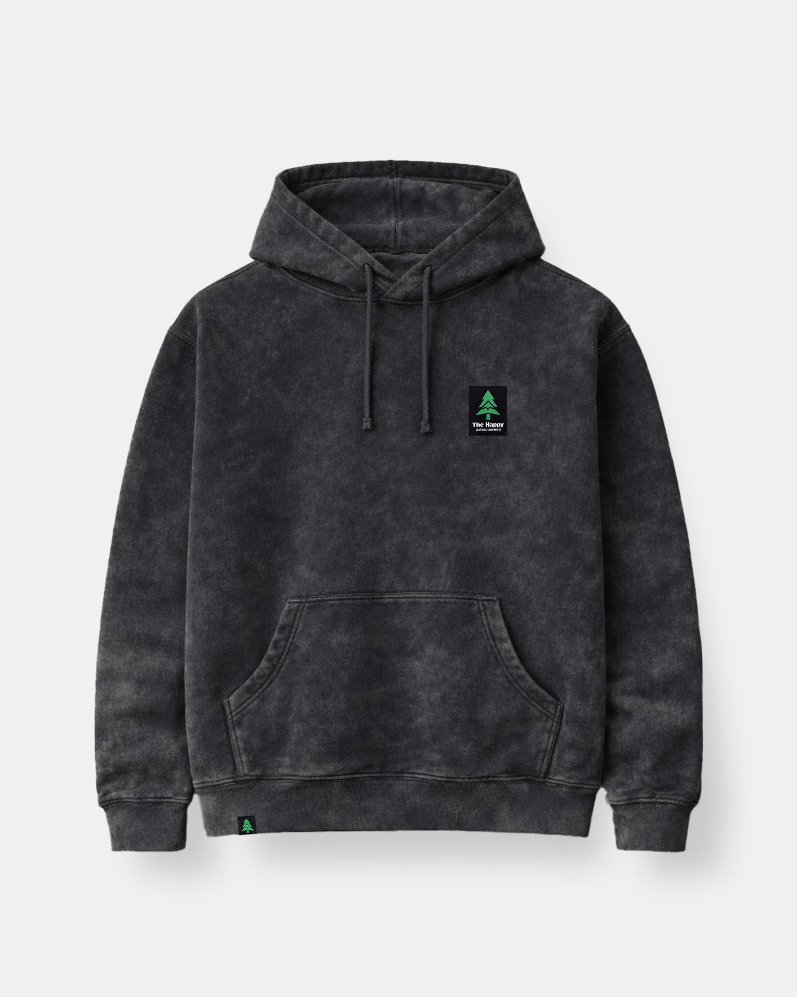 Mineral Wash Hoodie w / Mountain-Tree Happy Co. Label