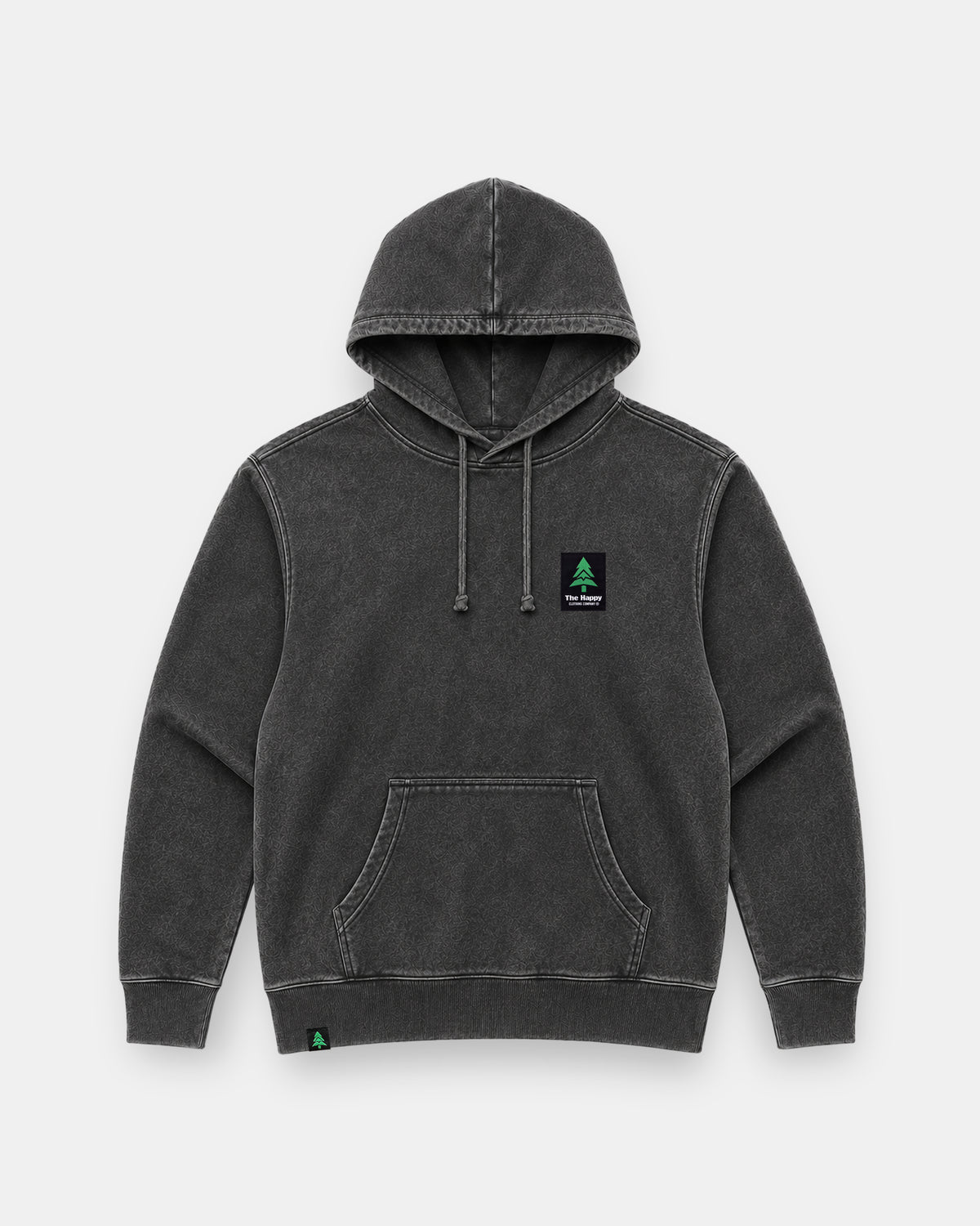 Mineral Wash Hoodie w / Mountain-Tree Happy Co. Label