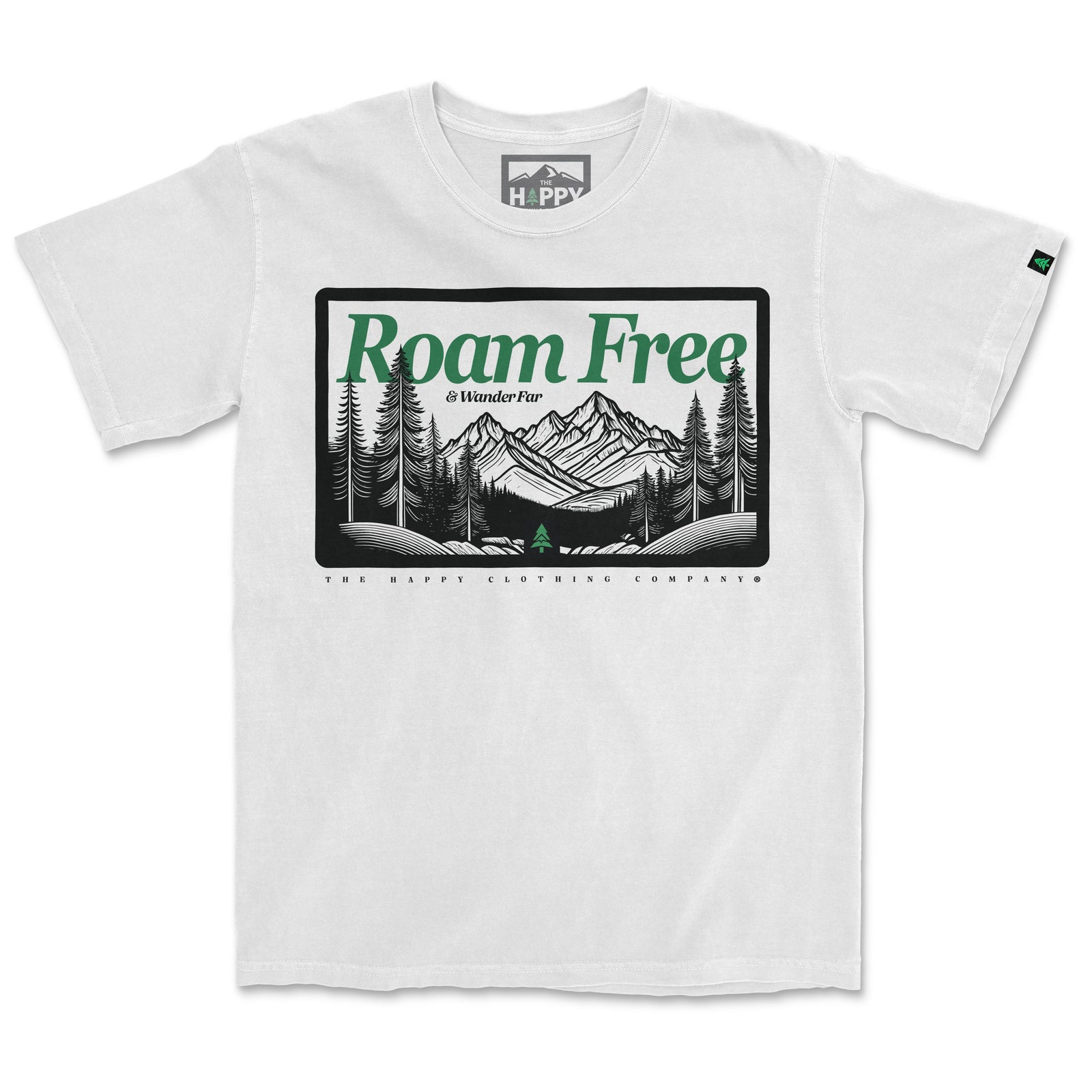 Roam Free & Wander Far Pigment-Dyed Tee - The Happy Clothing Company