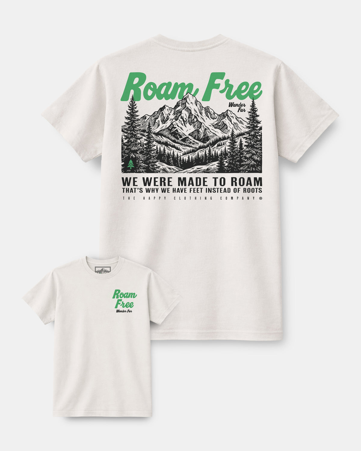 Roam Free &amp; Wander Far Oversized Vintage Tee - The Happy Clothing Company