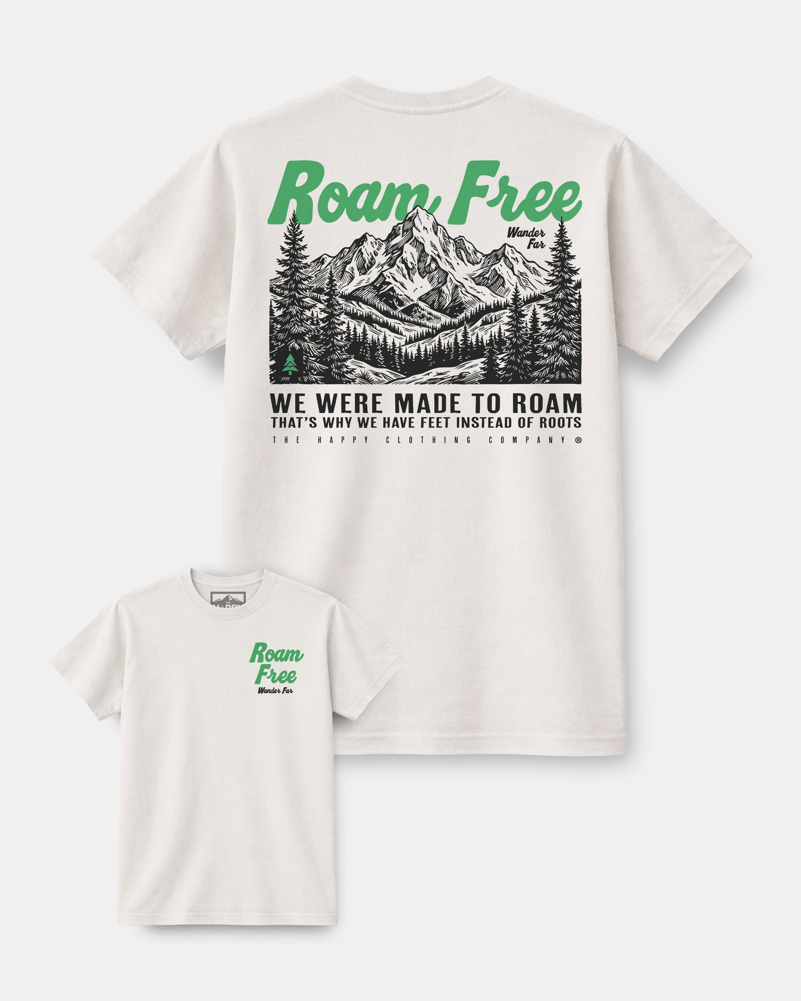 Roam Free & Wander Far Oversized Vintage Tee - The Happy Clothing Company