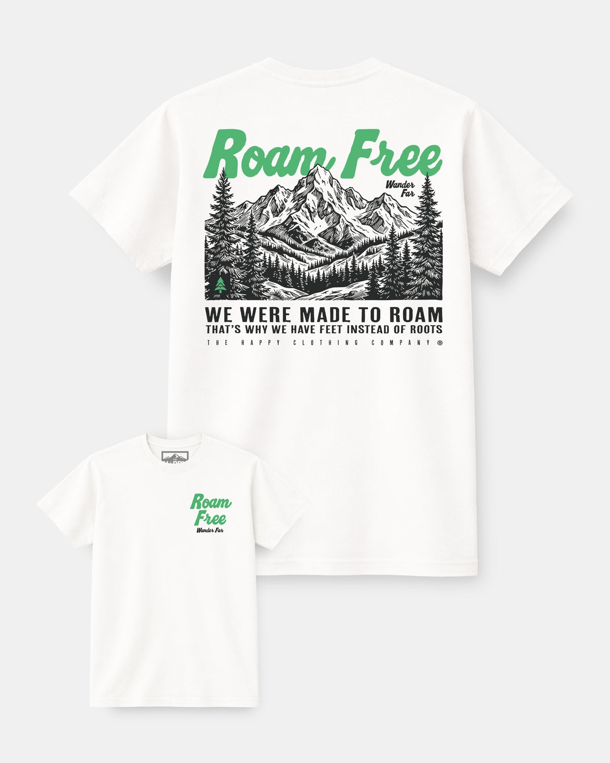 Roam Free & Wander Far Oversized Vintage Tee - The Happy Clothing Company