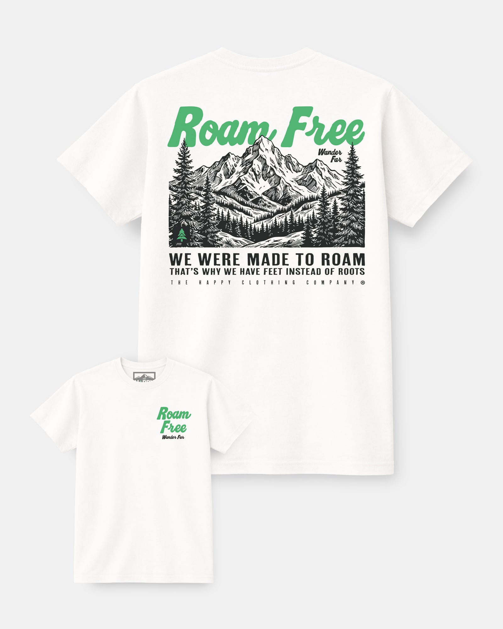 Roam Free & Wander Far Oversized Vintage Tee - The Happy Clothing Company