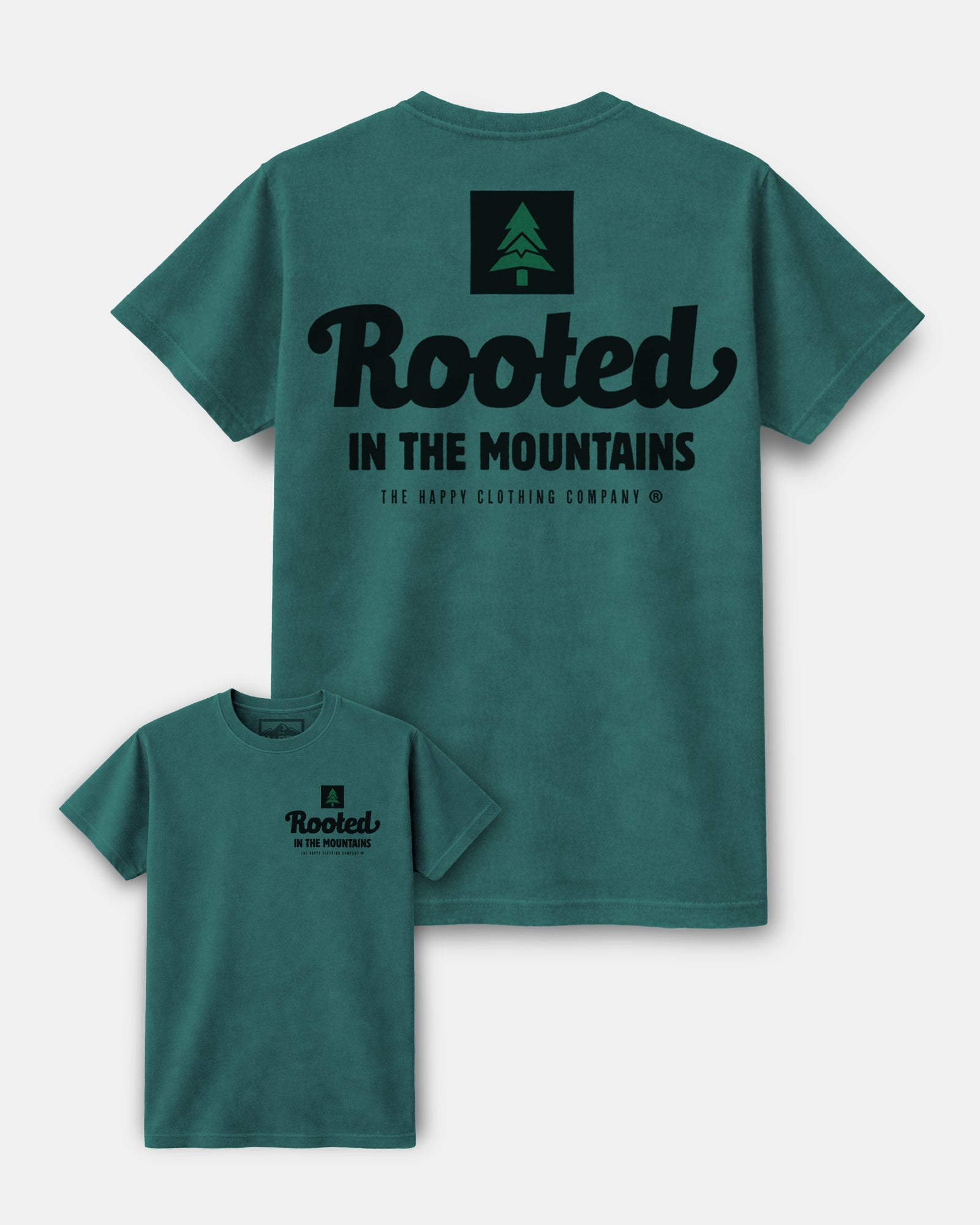 Rooted In The Mountains Nature-Dyed Tee - The Happy Clothing Company