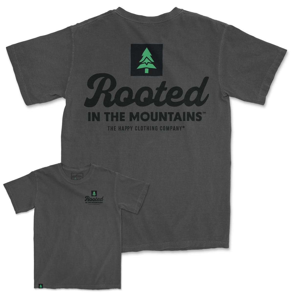 Rooted In The Mountains Nature-Dyed Tee - The Happy Clothing Company