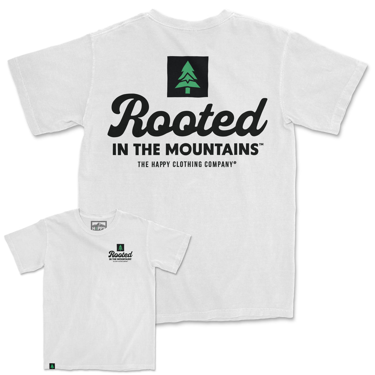 Rooted In The Mountains Nature-Dyed Tee - The Happy Clothing Company