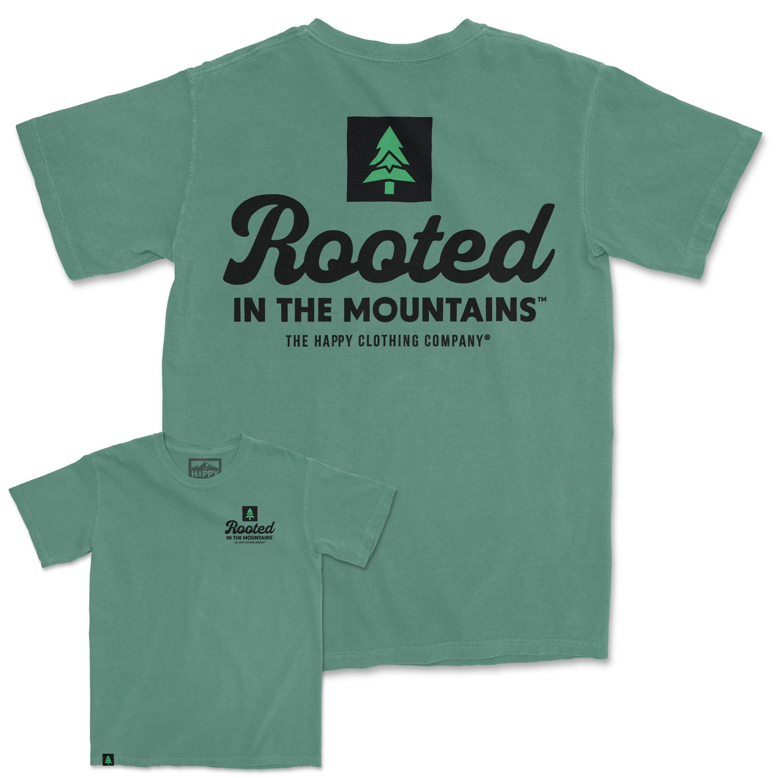 Rooted In The Mountains Nature-Dyed Tee - The Happy Clothing Company