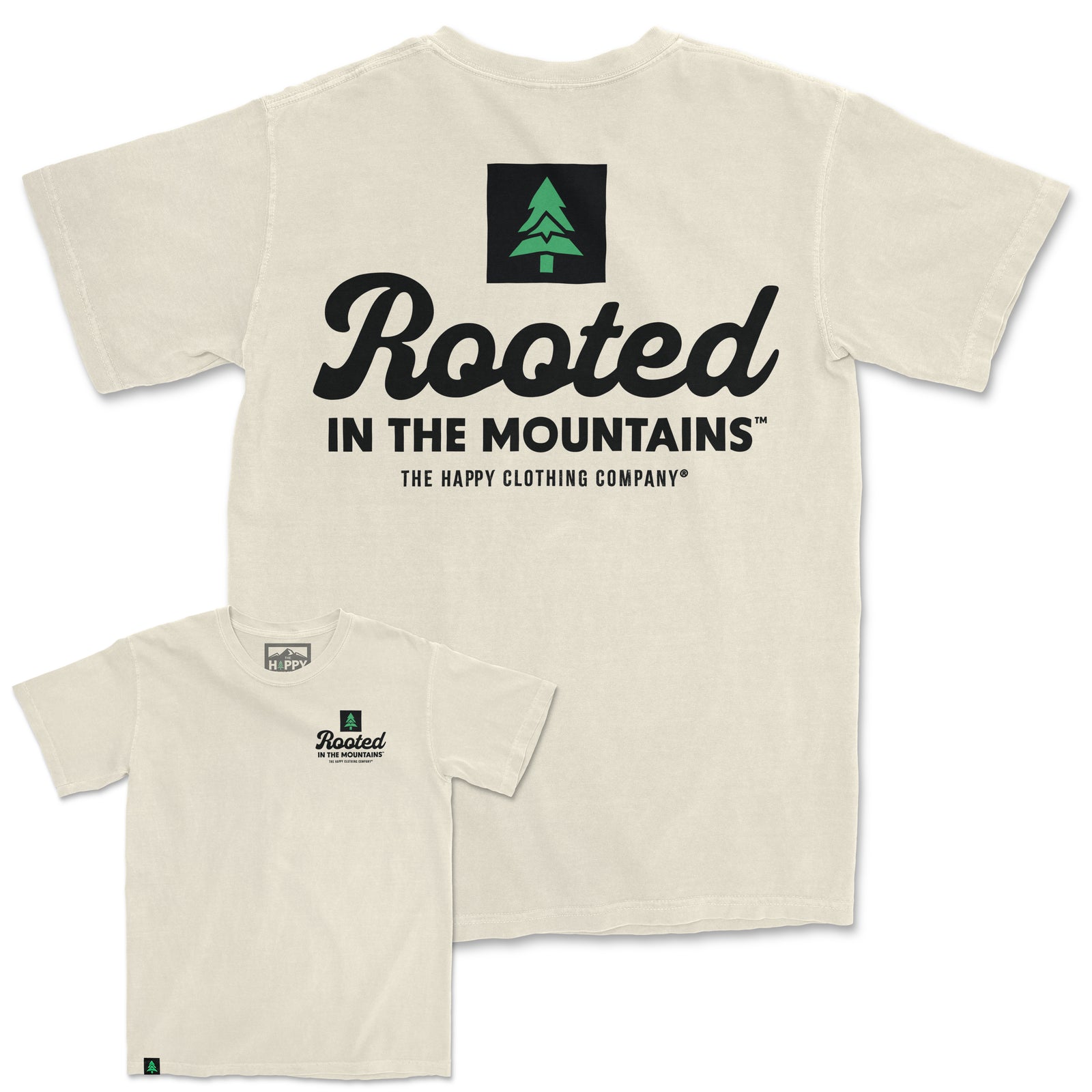 Rooted In The Mountains Nature-Dyed Tee - The Happy Clothing Company