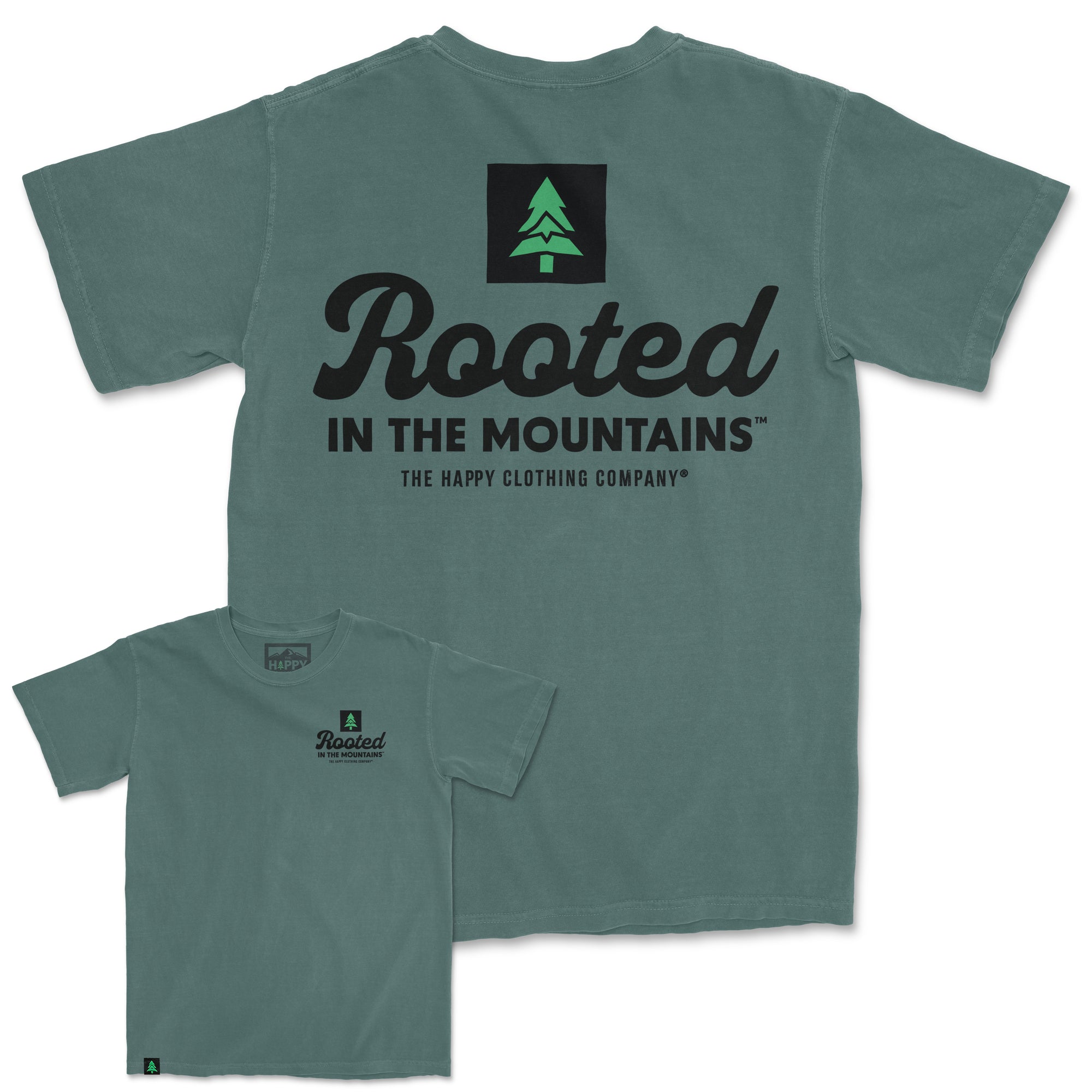 Rooted In The Mountains Nature-Dyed Tee - The Happy Clothing Company